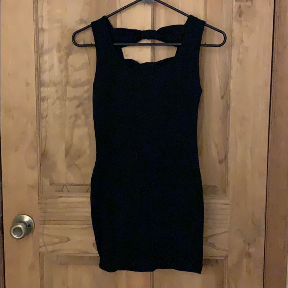 Black mini dress (cotton)
